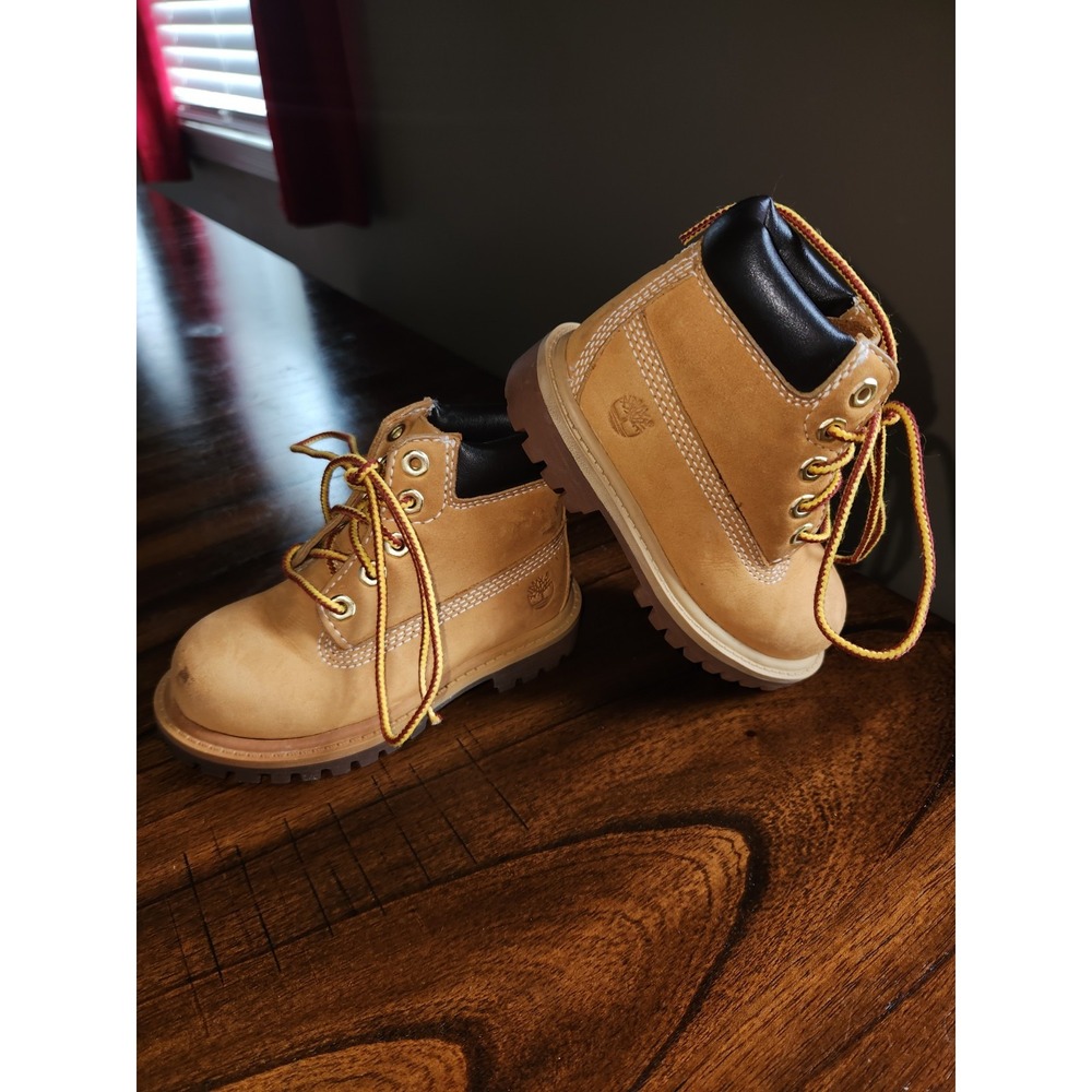Timberland Toddler 6-Inch Premium Waterproof Boots Wheat Nubuck Size 6 Kids 6C